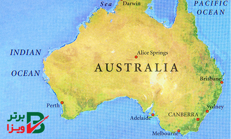 موقیت جغرافیایی استرالیا