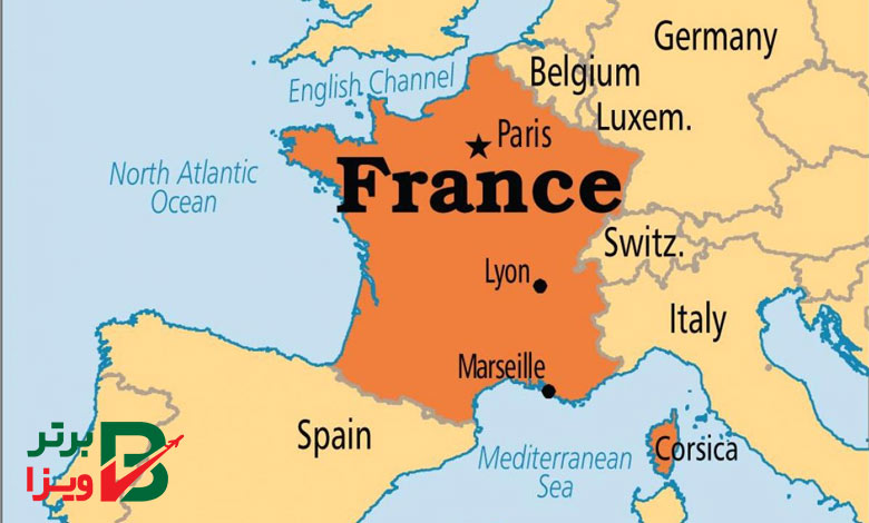موقعیت جغرافیایی کشور فرانسه
